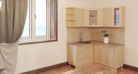 Угловая кухня Рамочная 1500х1400 мм (Беленый дуб) в Тевризе - tevriz.katalogmebeli.com | фото 3