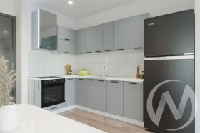 Кухня Валерия-М 1,6м (Альбион софт/белый) в Тевризе - tevriz.katalogmebeli.com | фото 1