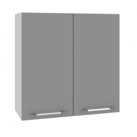 Квадро П 700 шкаф верхний (Белый софт/корпус Серый) в Тевризе - tevriz.katalogmebeli.com | фото
