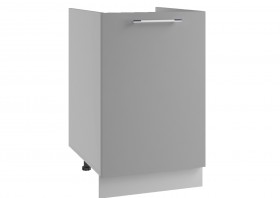 Квадро СМ 500 шкаф нижний мойка (Белый софт/корпус Серый) в Тевризе - tevriz.katalogmebeli.com | фото