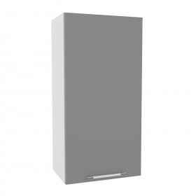 Квадро ВП 450 шкаф верхний высокий (Белый софт/корпус Серый) в Тевризе - tevriz.katalogmebeli.com | фото
