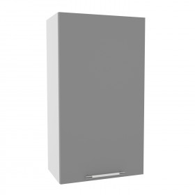 Квадро ВП 500 шкаф верхний высокий (Белый софт/корпус Серый) в Тевризе - tevriz.katalogmebeli.com | фото