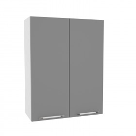 Квадро ВП 700 шкаф верхний высокий (Белый софт/корпус Серый) в Тевризе - tevriz.katalogmebeli.com | фото