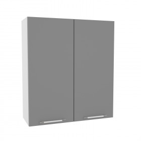Квадро ВП 800 шкаф верхний высокий (Шоколад кожа/корпус Серый) в Тевризе - tevriz.katalogmebeli.com | фото