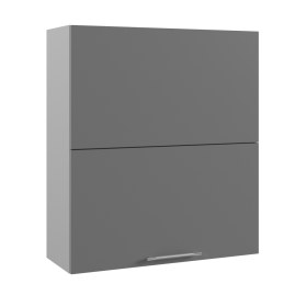 Квадро ВПГПМ 800 Шкаф верхний высокий Blum Aventos (Белый софт/корпус Серый) в Тевризе - tevriz.katalogmebeli.com | фото