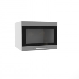 Лофт ГВПГСФ 600 шкаф верхний горизонтальный глубокий высокий (Штукатурка белая/корпус Серый) в Тевризе - tevriz.katalogmebeli.com | фото