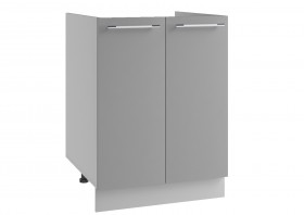 Лофт СМ 600 шкаф нижний мойка (Штукатурка белая/корпус Серый) в Тевризе - tevriz.katalogmebeli.com | фото