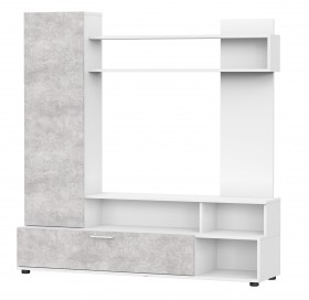 Мебель для гостиной "МГС 9" Белый / Цемент светлый в Тевризе - tevriz.katalogmebeli.com | фото 1