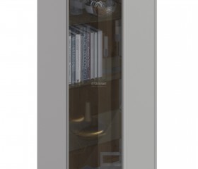 Милан СБ-3256 Шкаф-витрина Серый/МДФ Светло серый в Тевризе - tevriz.katalogmebeli.com | фото 4