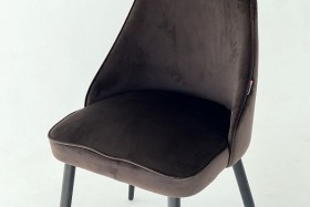 Набор стульев Милан 2 шт (кофе велюр/белый) в Тевризе - tevriz.katalogmebeli.com | фото 3