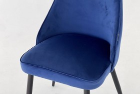 Набор стульев Милан 2 шт (синий велюр/белый) в Тевризе - tevriz.katalogmebeli.com | фото 5