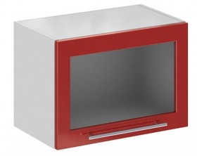 Олива ПГС 500 шкаф верхний горизонт. стекло Снег глянец в Тевризе - tevriz.katalogmebeli.com | фото