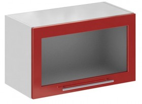 Олива ПГС 600 шкаф верхний горизонт. стекло Снег глянец в Тевризе - tevriz.katalogmebeli.com | фото