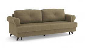 Оливер / диван - кровать 3-х местн. (еврокнижка) (велюр велутто коричневый 23 в Тевризе - tevriz.katalogmebeli.com | фото