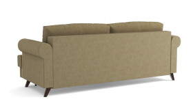 Оливер / диван - кровать 3-х местн. (еврокнижка) (велюр велутто коричневый 23 в Тевризе - tevriz.katalogmebeli.com | фото 2
