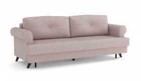 Оливер / диван - кровать 3-х местн. (еврокнижка) (велюр велутто пастельно-розовый 11 / велюр велутто в Тевризе - tevriz.katalogmebeli.com | фото
