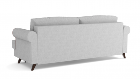 Оливер / диван - кровать 3-х местн. (еврокнижка) (велюр велутто серебряный 52 в Тевризе - tevriz.katalogmebeli.com | фото 3