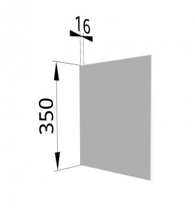 Панель торцевая (для шкафа горизонтального) ПГ Ройс (Белый софт) в Тевризе - tevriz.katalogmebeli.com | фото