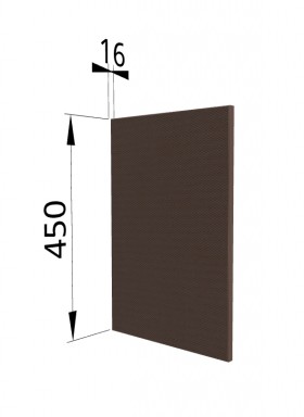 Панель торцевая (для шкафа горизонтального высокого) ВПГ Квадро (Шоколад кожа) в Тевризе - tevriz.katalogmebeli.com | фото