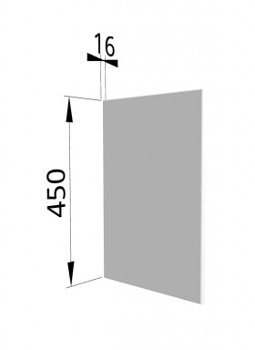 Панель торцевая (для шкафа горизонтального высокого) ВПГ Ройс (Белый софт) в Тевризе - tevriz.katalogmebeli.com | фото