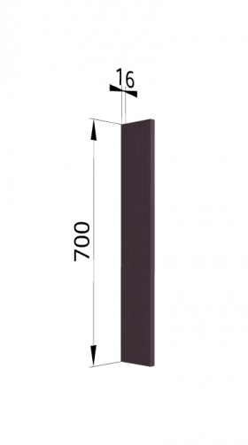 Панель торцевая (для шкафа торцевого верхнего) ПТ 400 Тито, Гарда (Пурпур) в Тевризе - tevriz.katalogmebeli.com | фото