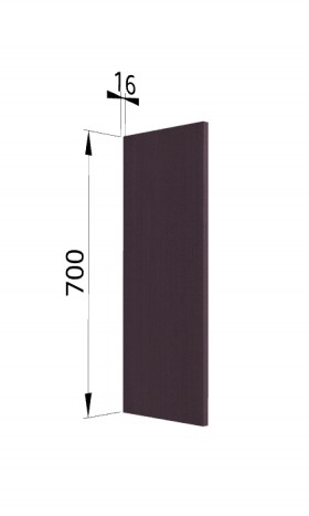 Панель торцевая (для шкафа верхнего) П Тито, Гарда (Пурпур) в Тевризе - tevriz.katalogmebeli.com | фото