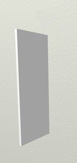 Панель торцевая П Капля (для шкафа верхнего) Белый в Тевризе - tevriz.katalogmebeli.com | фото
