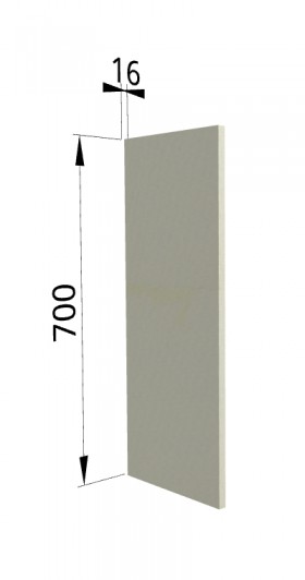 Панель торцевая П Квадро (для шкафа верхнего) Ваниль кожа в Тевризе - tevriz.katalogmebeli.com | фото