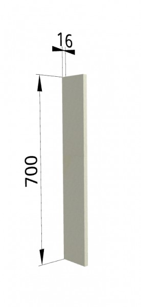 Панель торцевая ПТ 400 Квадро (для шкафа торцевого верхнего) Ваниль кожа в Тевризе - tevriz.katalogmebeli.com | фото