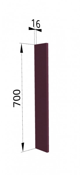 Панель торцевая ПТ 400 Квадро (для шкафа торцевого верхнего) Виноград в Тевризе - tevriz.katalogmebeli.com | фото