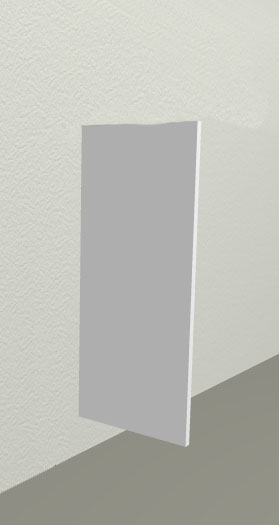 Панель торцевая СТ 400 Капля (для шкафа торцевого нижнего) Белый в Тевризе - tevriz.katalogmebeli.com | фото