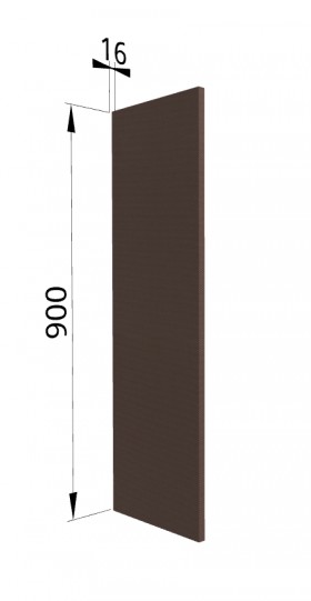 Панель торцевая ВП Квадро (для шкафа верхнего высокого) Шоколад кожа в Тевризе - tevriz.katalogmebeli.com | фото