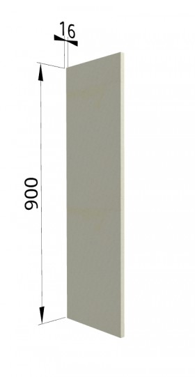 Панель торцевая ВП Квадро (для шкафа верхнего высокого) Ваниль кожа в Тевризе - tevriz.katalogmebeli.com | фото