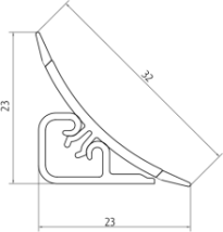 Плинтус LB-23, L=3000мм, черная сосна в Тевризе - tevriz.katalogmebeli.com | фото 2