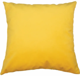 Подушка - думка (микровелюр желтый) в Тевризе - tevriz.katalogmebeli.com | фото