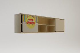 Полка между шкафами 1960 Клаксон (Бежевый/корпус Клен) в Тевризе - tevriz.katalogmebeli.com | фото