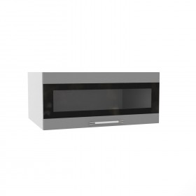 Ройс ГПГСФ 800 Шкаф верхний горизонтальный (Черника софт/корпус Серый) в Тевризе - tevriz.katalogmebeli.com | фото