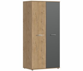 Шкаф 2-х дверный Мамбо СБ-2371 Н (Дуб Бунратти / Диамант серый) в Тевризе - tevriz.katalogmebeli.com | фото