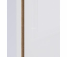 Веста СБ-2259 Шкаф 2х дверный с зеркалом Дуб Бунратти/Белый глянец в Тевризе - tevriz.katalogmebeli.com | фото 3