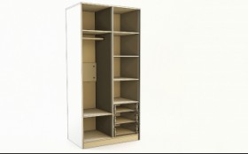 Шкаф 2-х створчатый с ящиками Флёр (Белый/корпус Клен) в Тевризе - tevriz.katalogmebeli.com | фото 2