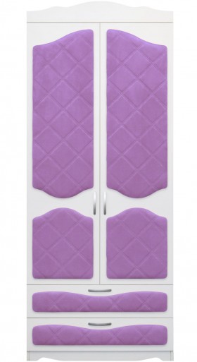 Шкаф 2-х створчатый с ящиками серии Иллюзия 67 Светло-фиолетовый в Тевризе - tevriz.katalogmebeli.com | фото