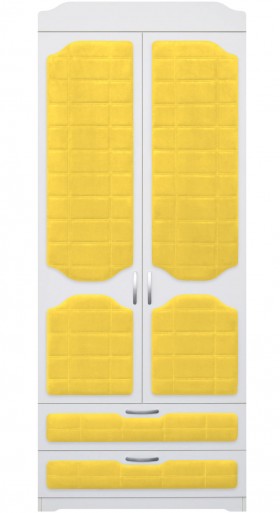 Шкаф 2-х створчатый с ящиками серии Спорт 74 Жёлтый в Тевризе - tevriz.katalogmebeli.com | фото