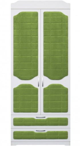 Шкаф 2-х створчатый с ящиками серии Спорт 76 Зелёный в Тевризе - tevriz.katalogmebeli.com | фото