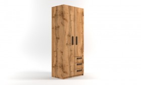 Шкаф 2-х створчатый с ящиками Шервуд (Дуб Вотан) в Тевризе - tevriz.katalogmebeli.com | фото