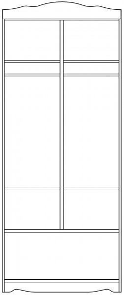 Шкаф 2-х створчатый серии Иллюзия 33 Сиреневый в Тевризе - tevriz.katalogmebeli.com | фото 5