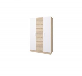 Шкаф 3-х створчатый Леси (Сонома/Белый) в Тевризе - tevriz.katalogmebeli.com | фото