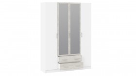 Шкаф 4-х дверный «Арчи» Белый/Дуб Крафт Серый в Тевризе - tevriz.katalogmebeli.com | фото