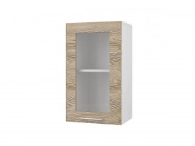 Шкаф 40 с витриной Полонез (Сосна Бран/Белый) в Тевризе - tevriz.katalogmebeli.com | фото