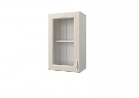 Шкаф с витриной Принцесса (Бежевый/Белый/ширина 400) в Тевризе - tevriz.katalogmebeli.com | фото