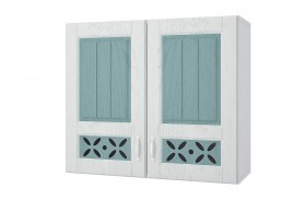 Шкаф 80 с 2-мя Фасадами Камелия (Арктик/Мурено/корпус Белый) в Тевризе - tevriz.katalogmebeli.com | фото